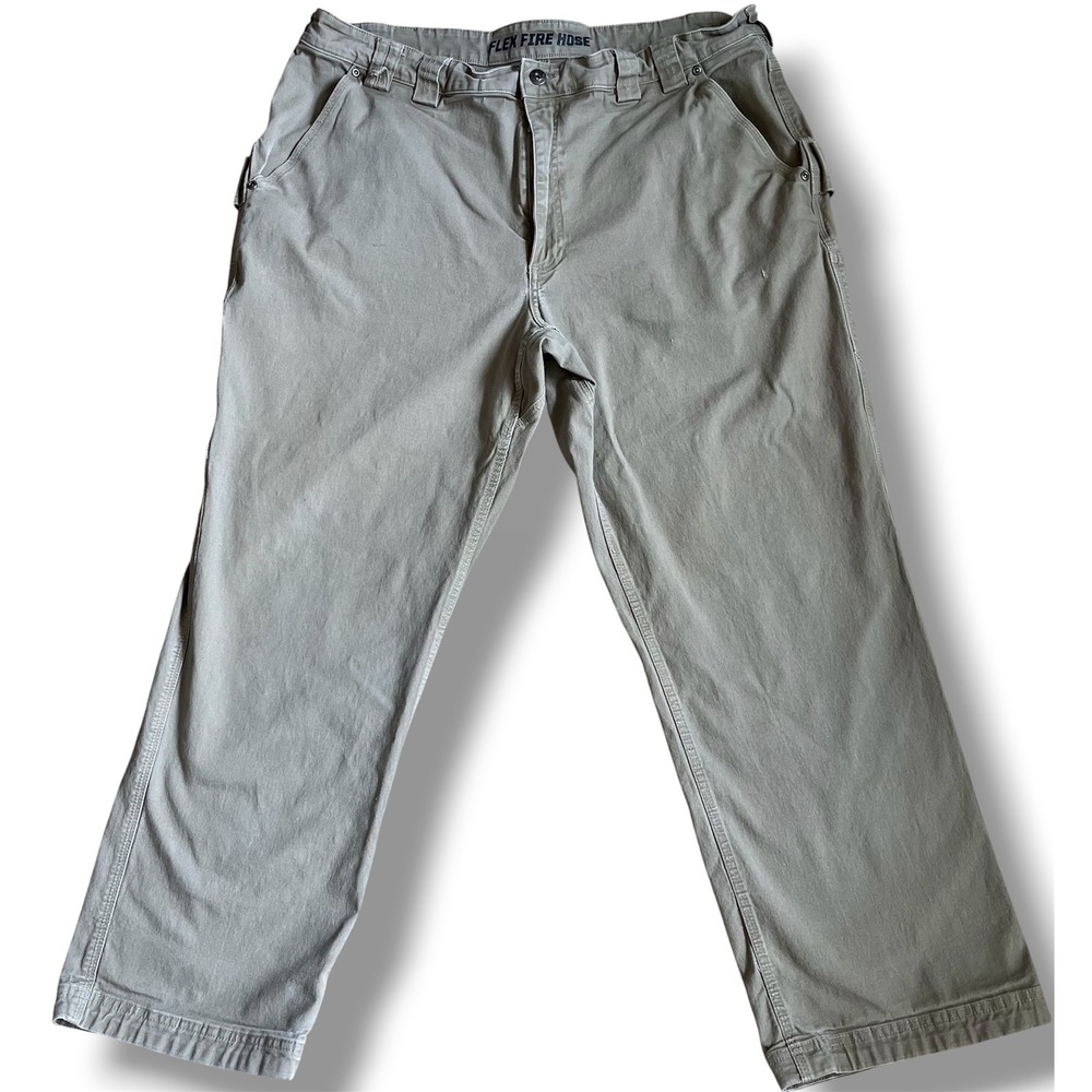Duluth Trading Co Flex Fire Hose Mens‎ Work Pants Khaki 44x30 Utility Carpenter